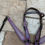 Thumbnail: Full Brow Lavender Crystal Bridle Breastcollar Brown Leather Western Bling  