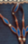 Thumbnail: One Ear Sapphire Royal Blue Bling Bridle Breast Collar Set Med. Oil