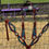Thumbnail: Full Browband Crystal Sparkle Turquoise Purple Western Bridle Breast Collar Set