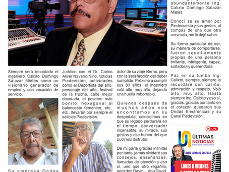 Ingeniero Calixto, hasta siempre