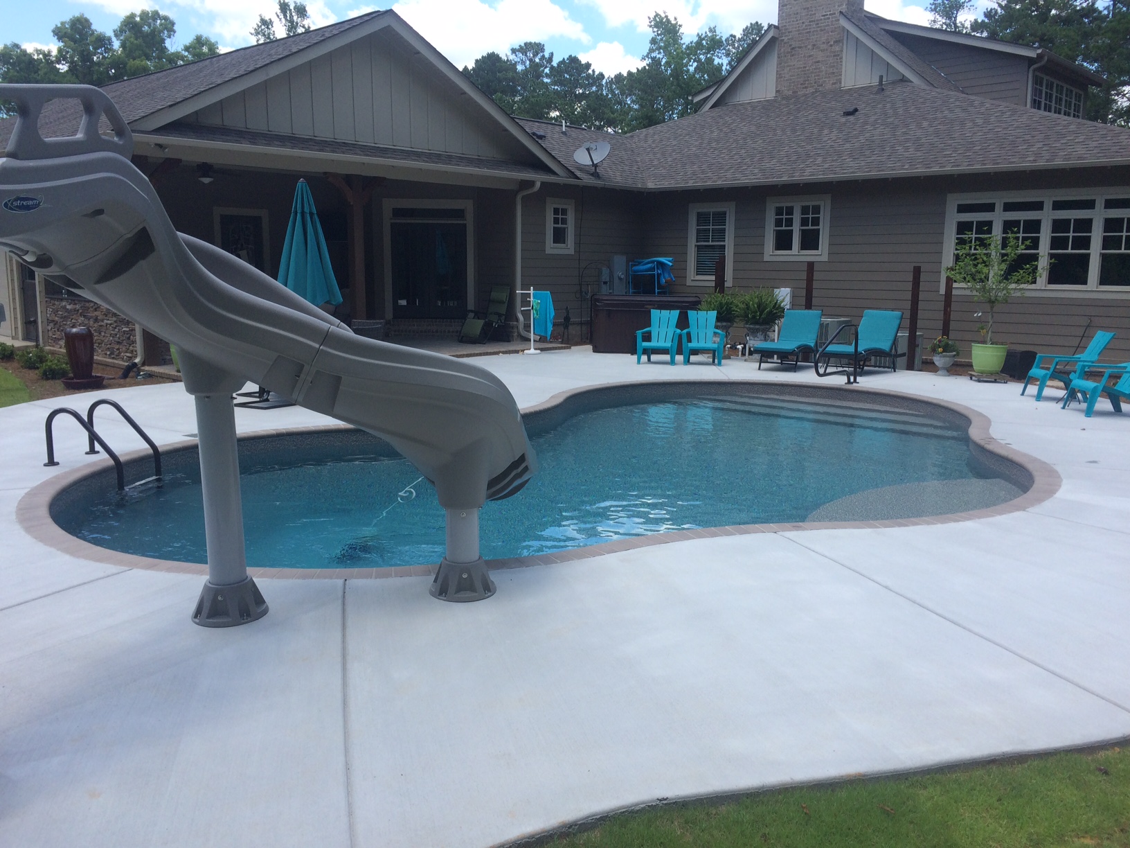 Mountain Pond with In Pool Steps