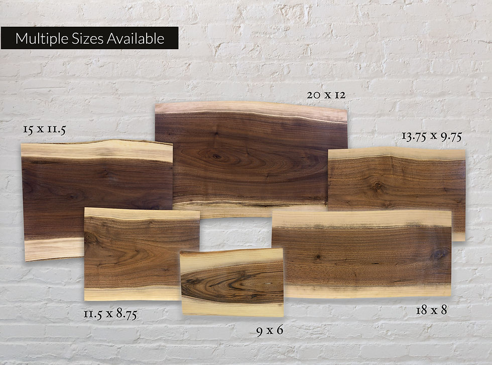 Thumbnail: Personalized Live Edge Walnut Charcuterie Board