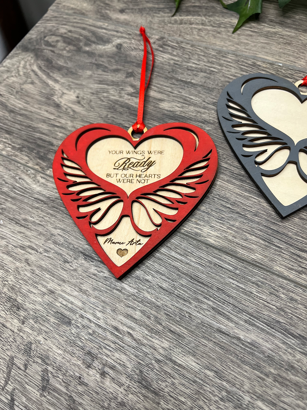 Thumbnail: Personalized Wing Ornament - In Memory of