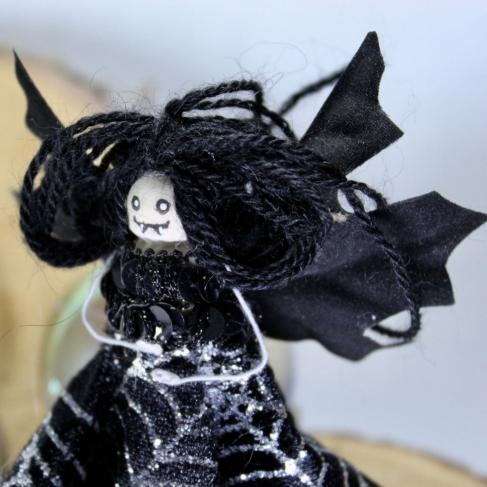 Thumbnail: Clothes Pin Doll, Dark Fairy