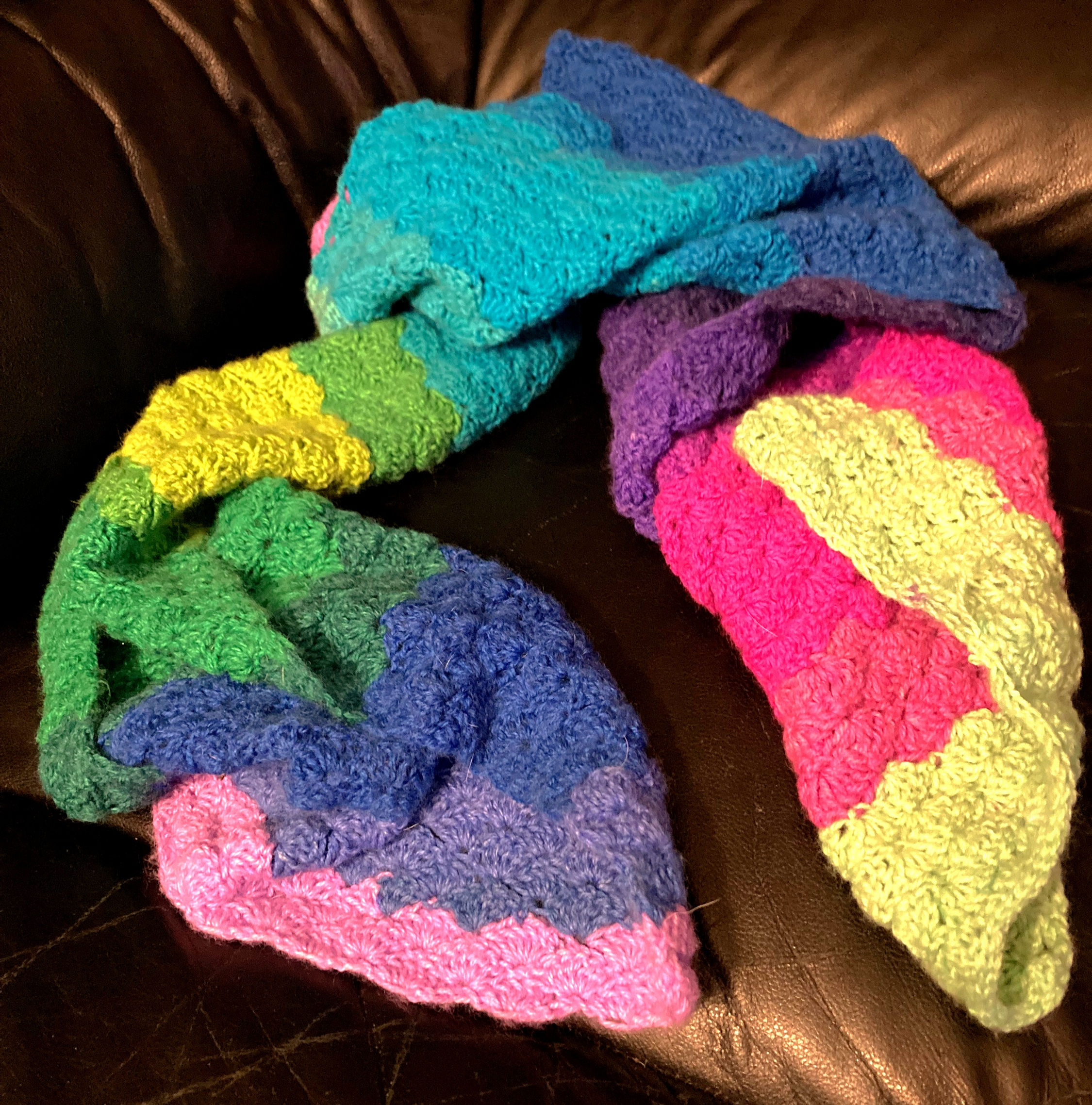 Rainbow Scarf, by Christy Guinan