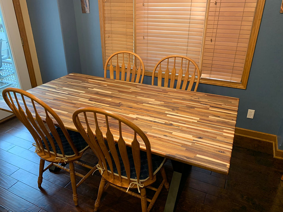 Thumbnail: Modern Butcher Block Dining Table