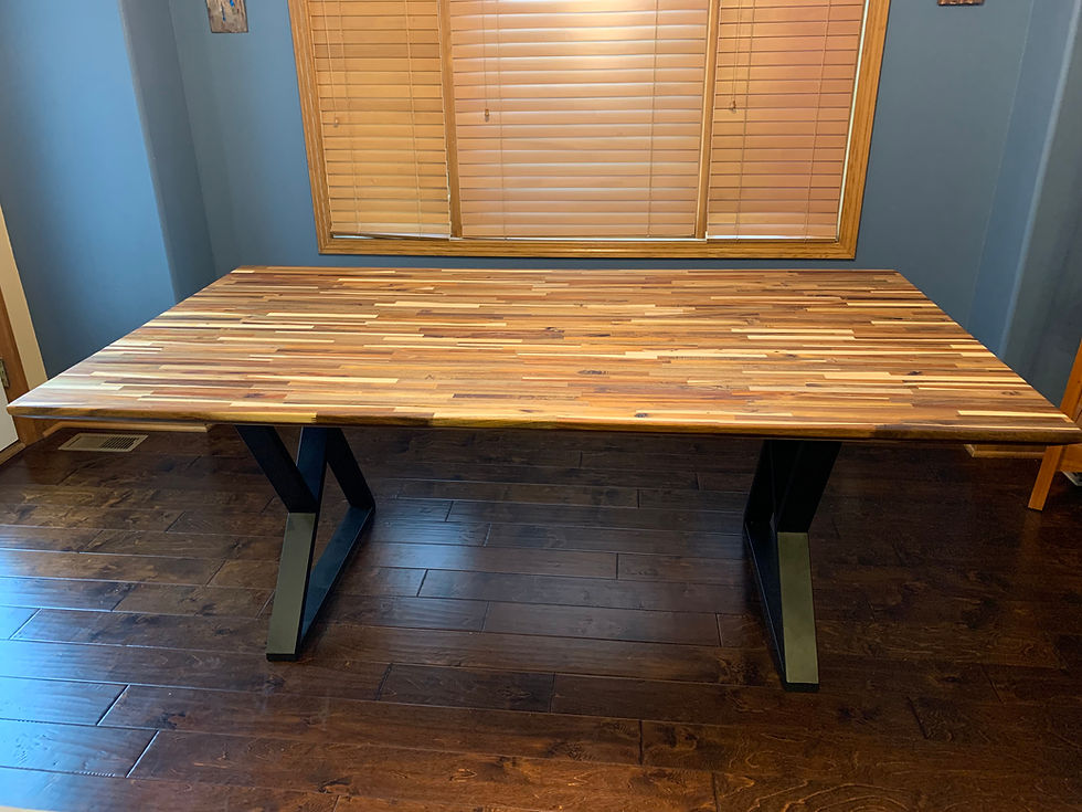 Thumbnail: Modern Butcher Block Dining Table