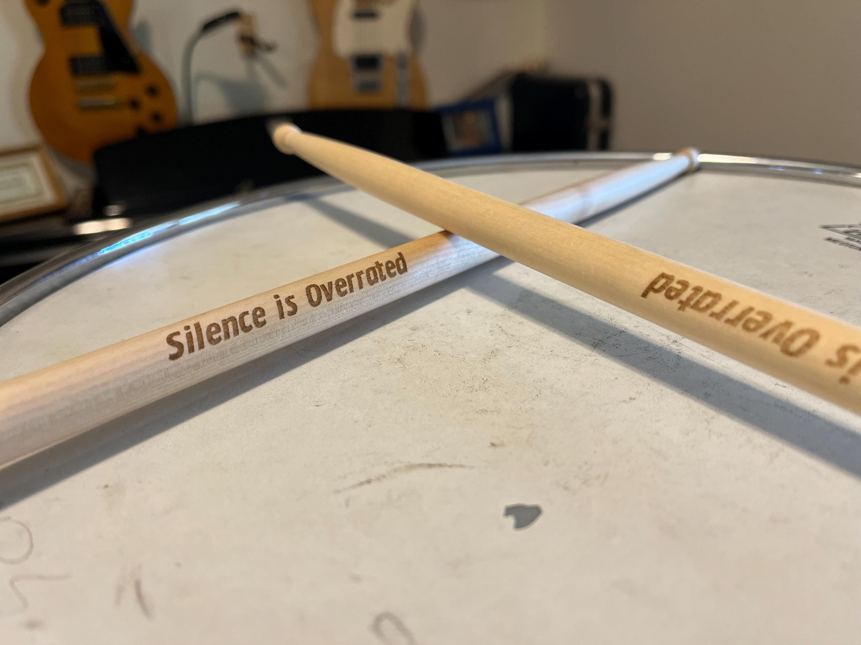 Customizable drumsticks - funny sayings and personalized for drummers