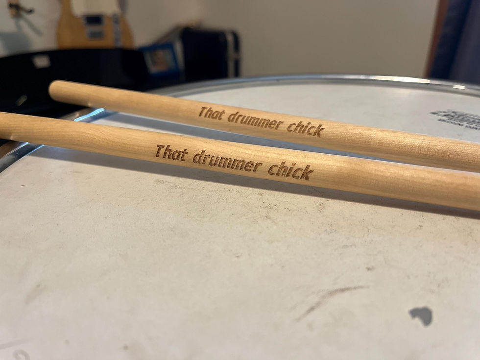 Thumbnail: Customizable drumsticks - funny sayings and personalized for drummers