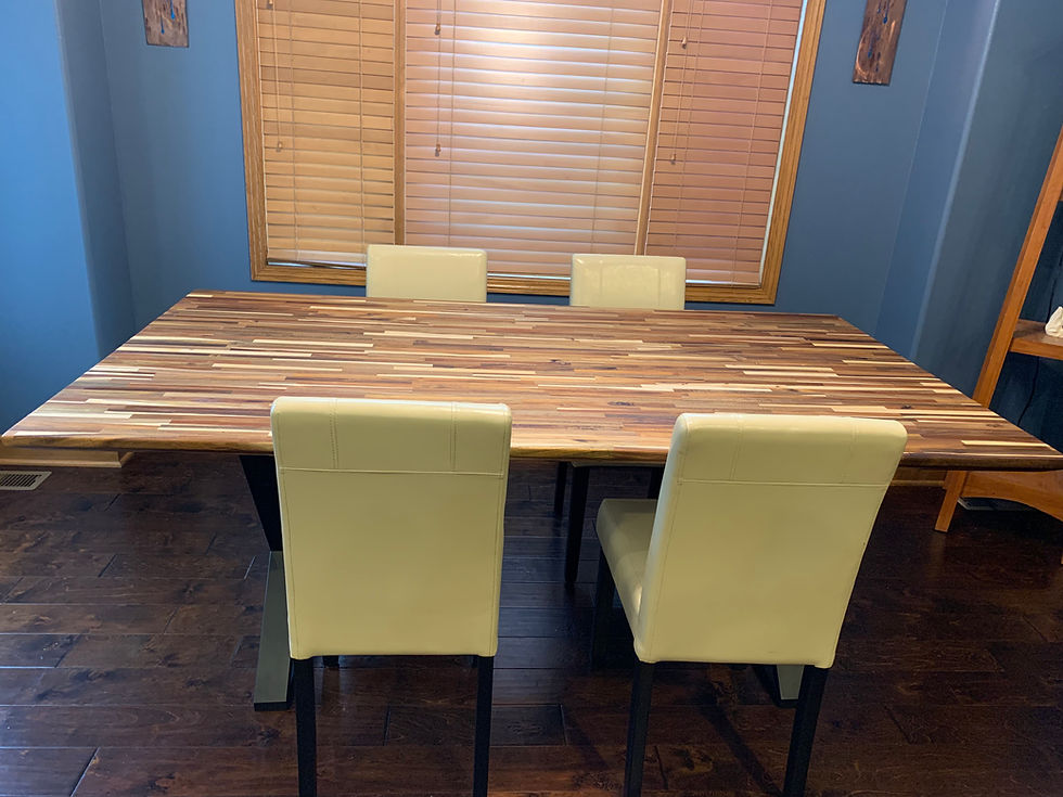 Thumbnail: Modern Butcher Block Dining Table