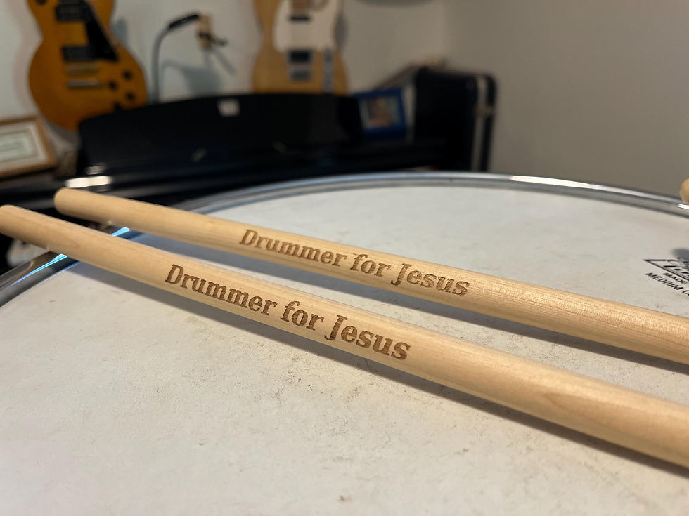Thumbnail: Customizable drumsticks - funny sayings and personalized for drummers