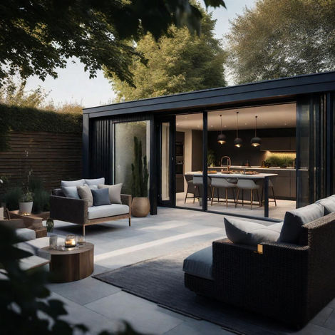 garden room and patio design