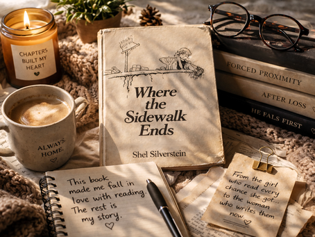 book that inspired me to write cozy reading setup with candle coffee and stacked books