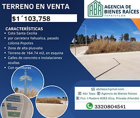 Terreno Fraccionamiento Santa Cecilia