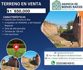 Terreno Fraccionamiento San Antonio el Alto