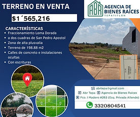 Terreno Fraccionamiento Loma Dorada