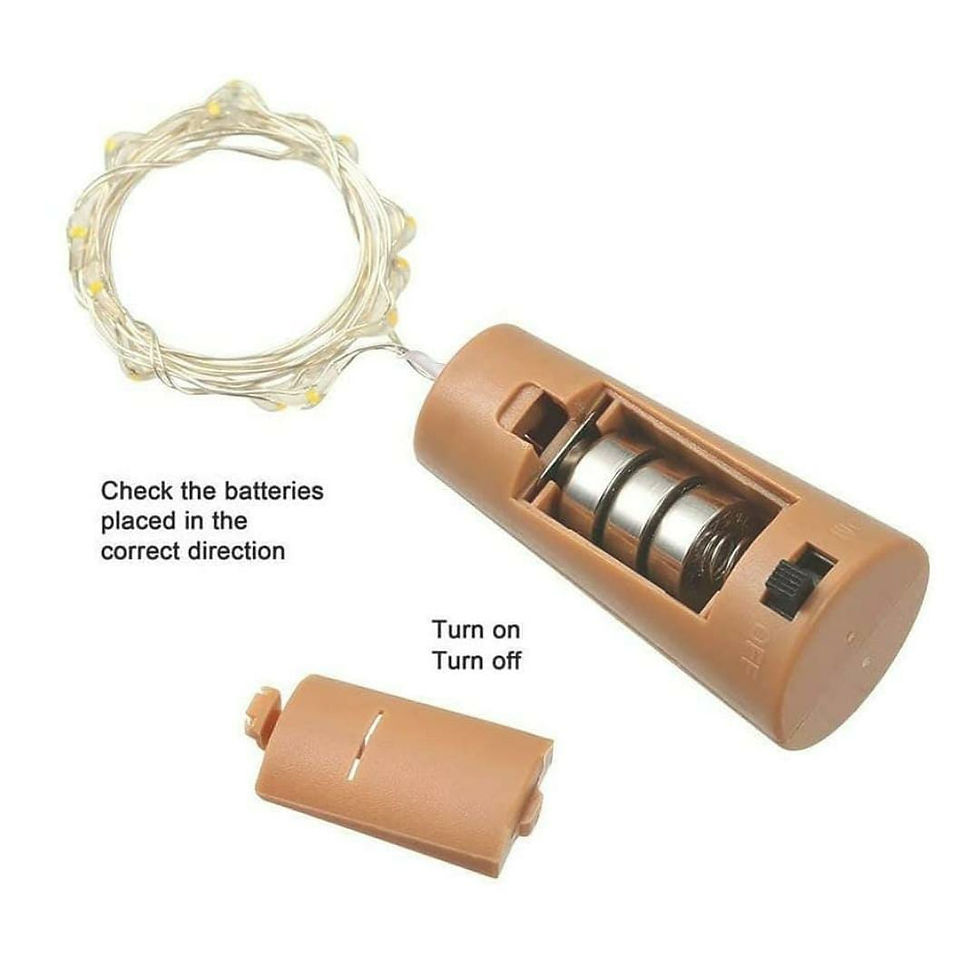 Thumbnail: Copper Wire Fairy LED String Lights with Bottle Cork