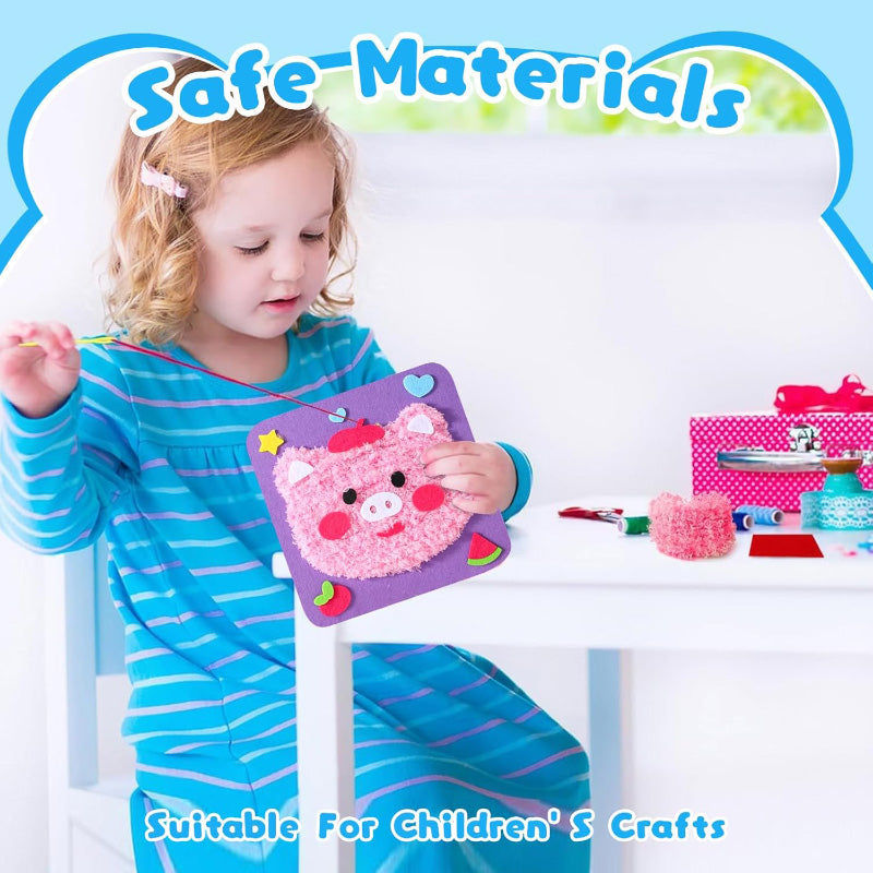 Thumbnail: DIY Animal Sewing Craft Kit for Kids | Fun Wool Embroidery Set