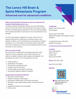 The Lenox Hill Brain & Spine Metastasis Program