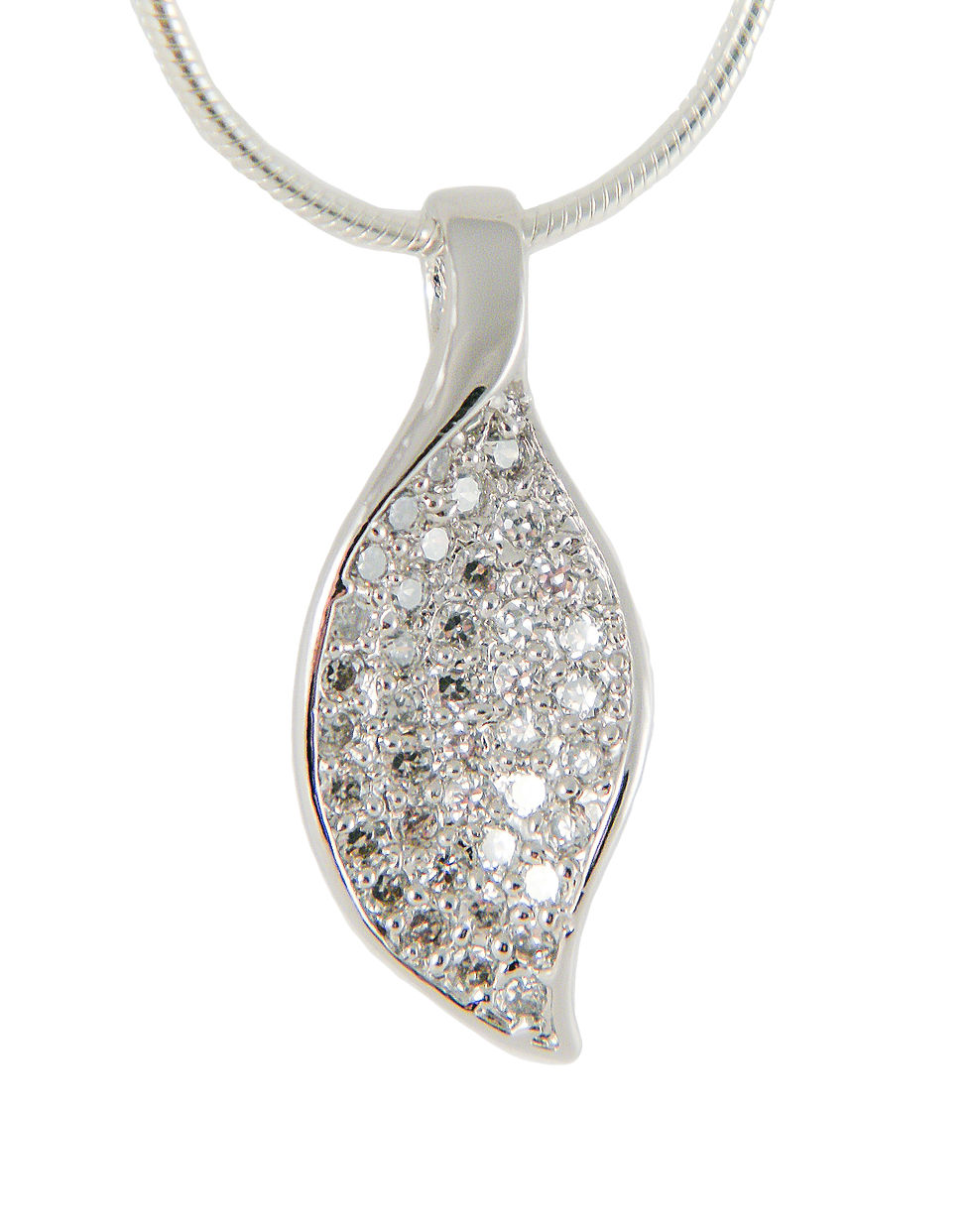 CZ Leaf Pendant