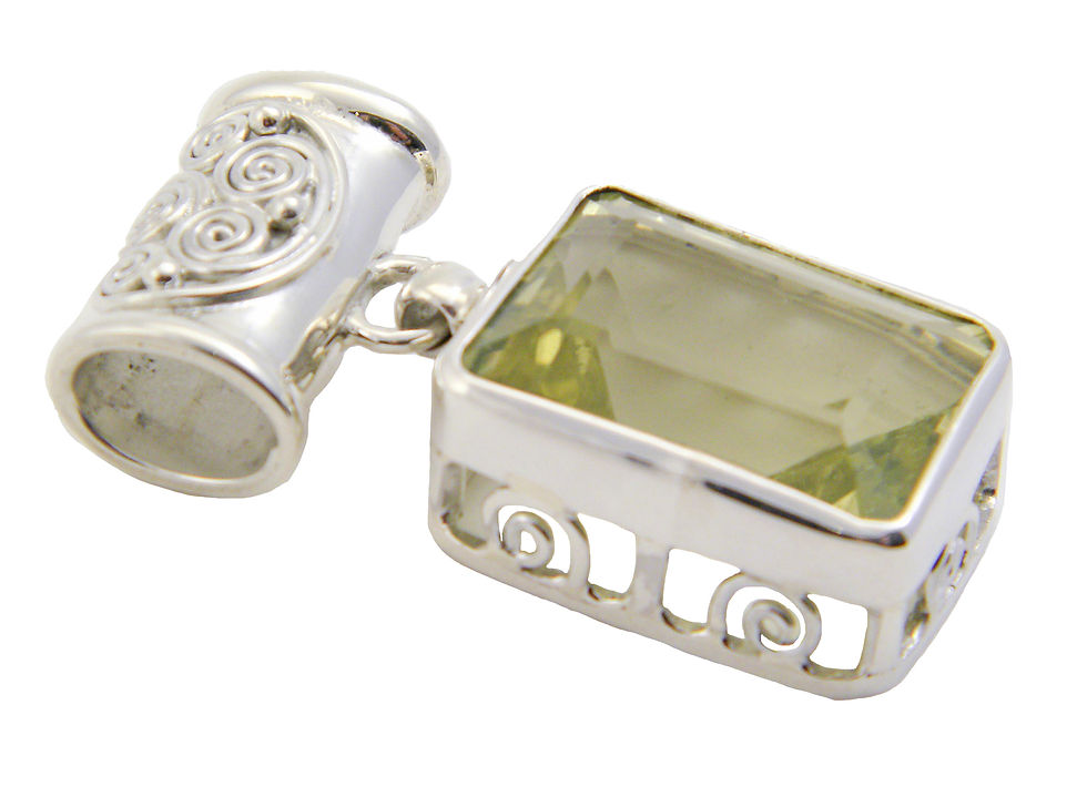 Sterling Silver Pendant with Lemon Topaz