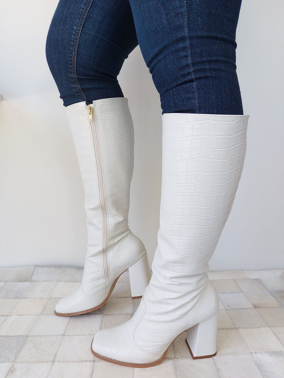 Miniatura: BOTA NEW JERSEY OFF WHITE CANO LONGO