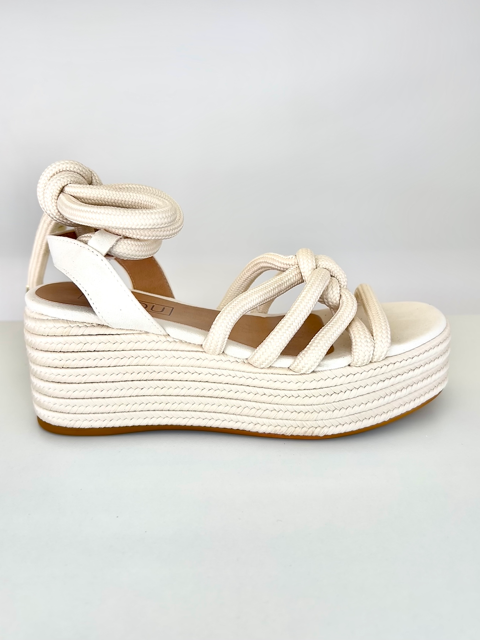 SANDÁLIA ANABELA TRANCOSO OFF WHITE