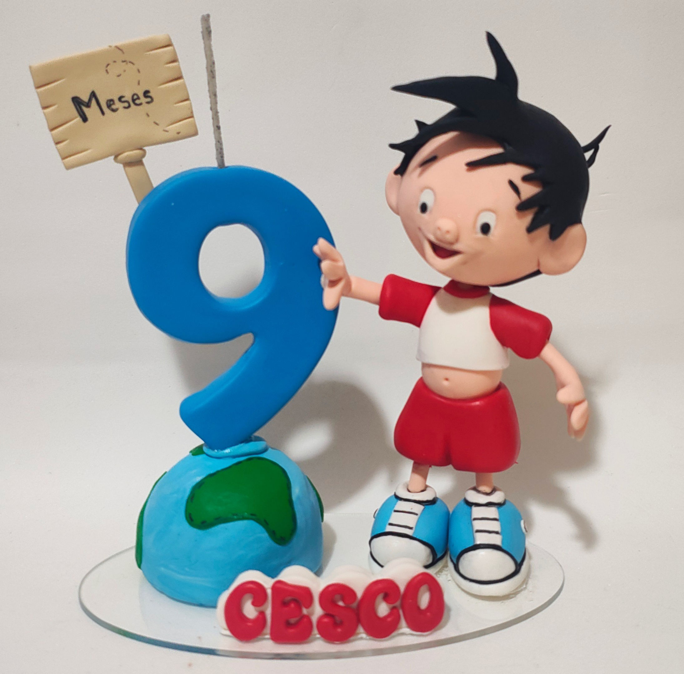 Vela Topo de Bolo Bobbys Word "O Fantástico Mundo de Bobby" (Sob Encomenda)