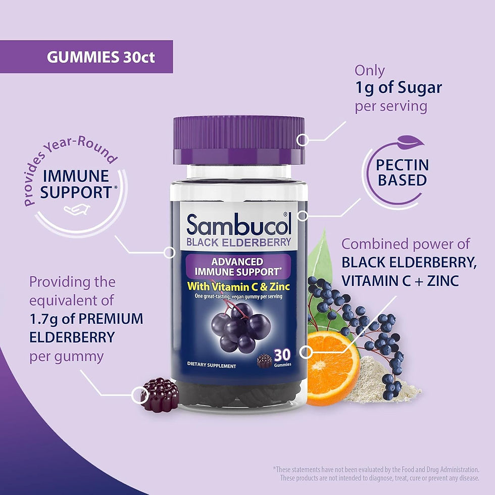 Thumbnail: Sambucol Black Elderberry Gummies 2 pack with Vitamin C and Zinc immune support wholesale bulk