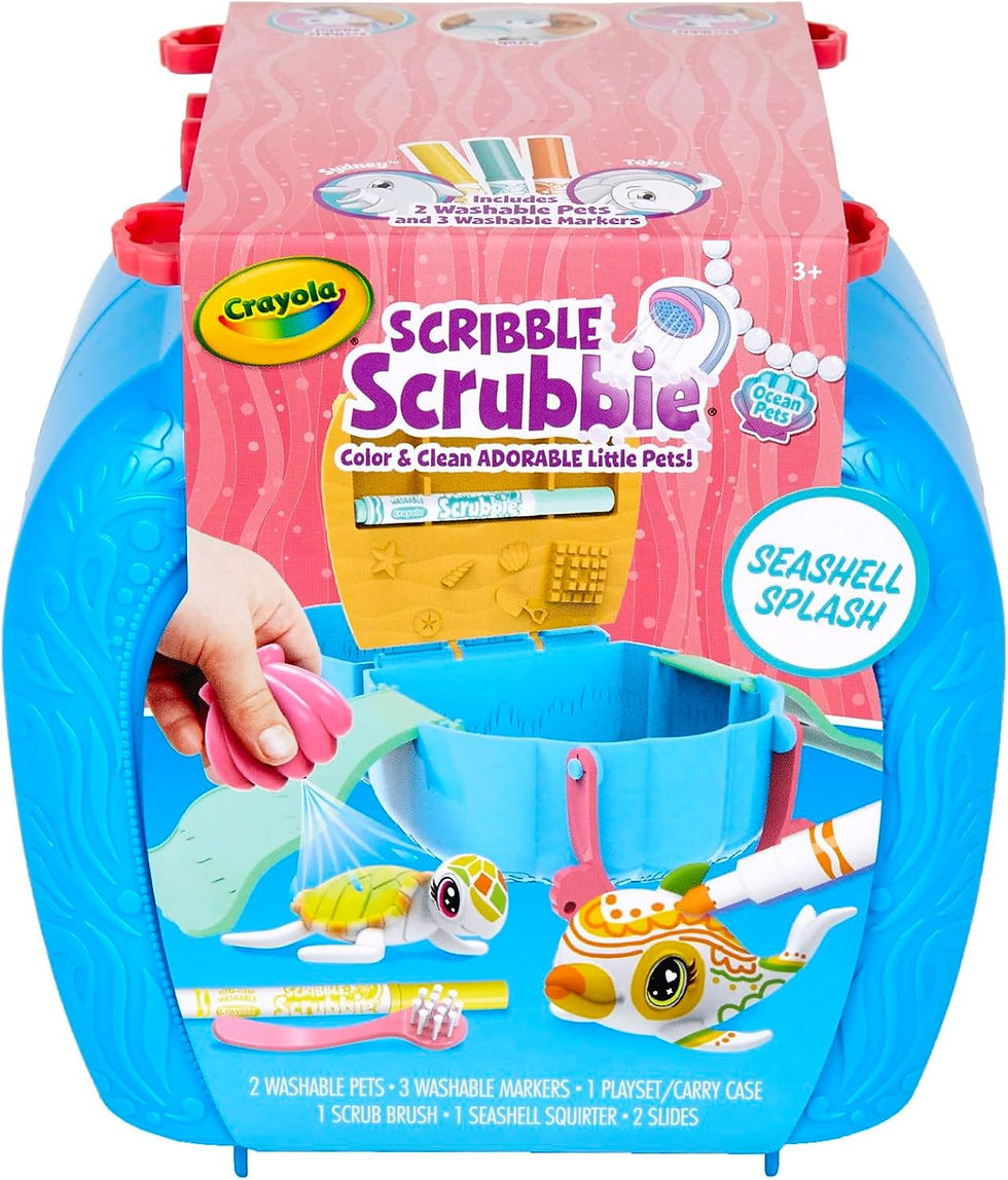 Crayola Scribble Scrubbie Pets Ocean Animals Playset – Bulk Color & Wash Creative Toy for Kids, Ages 3+