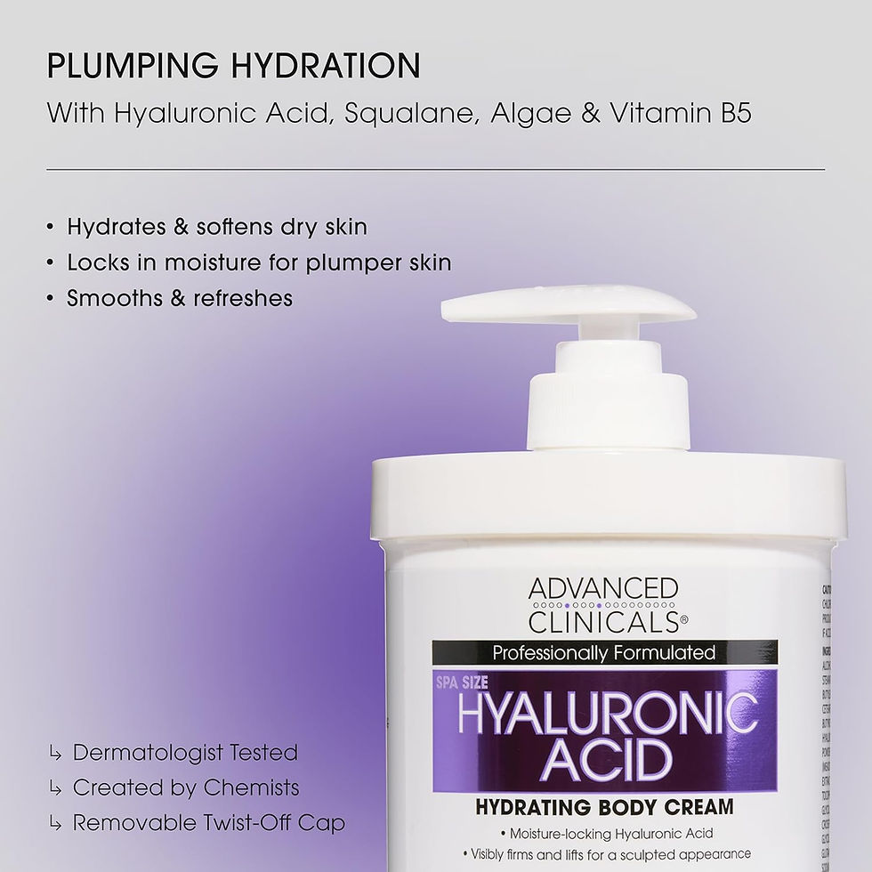 Thumbnail: Wholesale Advanced Clinicals Hyaluronic Acid Moisturizer Body Cream 16 oz – Hydrating Anti-Aging Lotion Bulk Case for Reselle