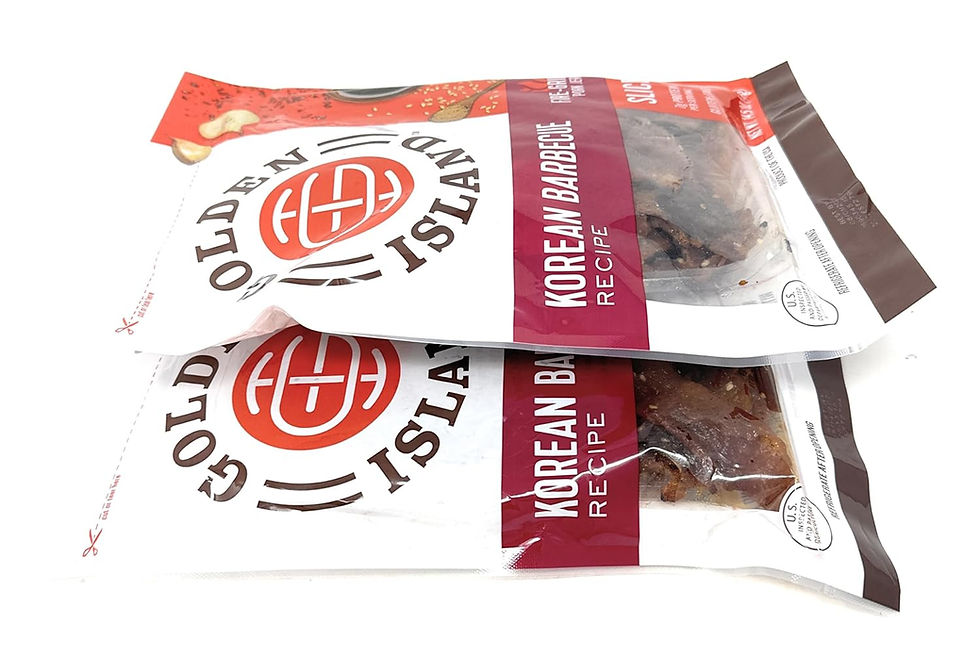 Thumbnail: Golden Island Fire Grilled Pork Jerky – Korean Barbecue Recipe, 14.5 oz Bags (2 Pack), Wholesale Bulk Snack