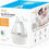 Thumbnail: Crane 4-in-1 White Drop Ultrasonic Humidifier with Sound Machine, 1 Gallon Top Fill, Large Room & Nursery Humidifier – Wholes