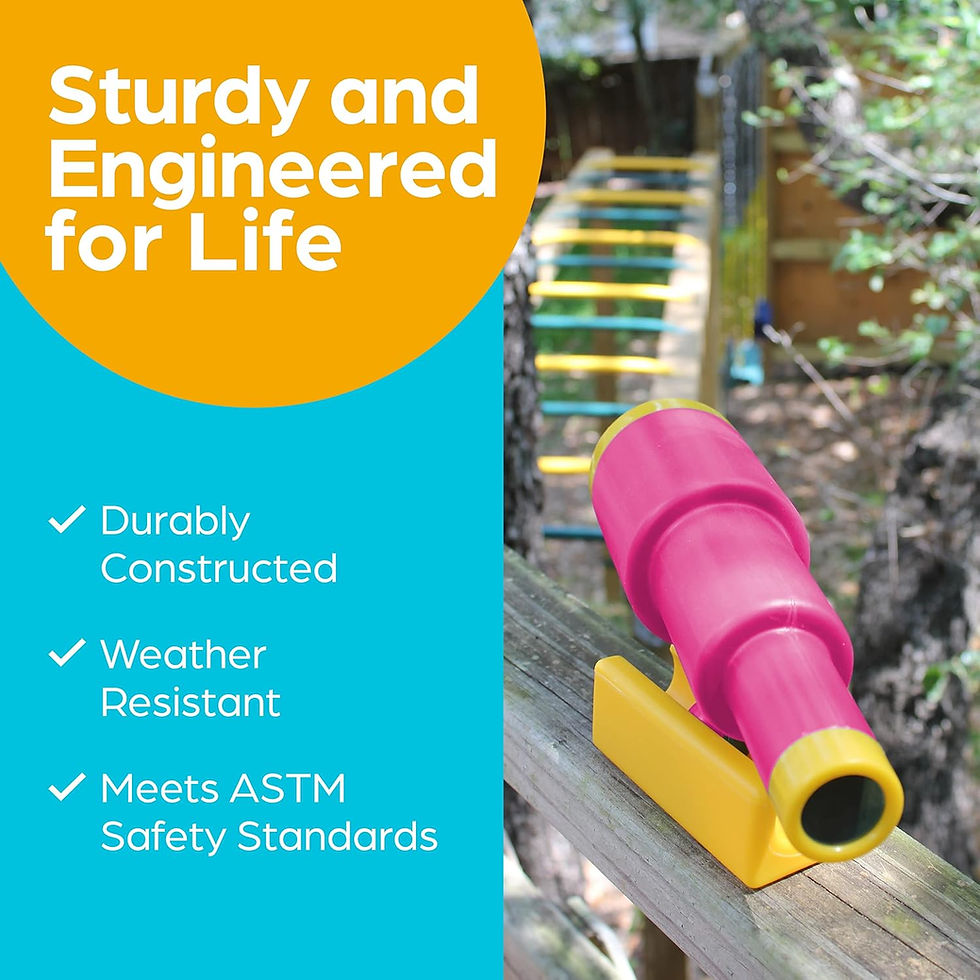 Jungle Gym Kingdom Pirate Ship Telescope for Kids – Pink Plastic Attachment for Treehouse, Swing Set, Outdoor Playhouse, Whol