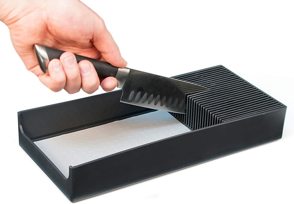 Thumbnail: Wholesale KNIFEdock Plastic Knife Drawer Organizer, BPA-free gray in-drawer knife block insert for kitchen knife storage