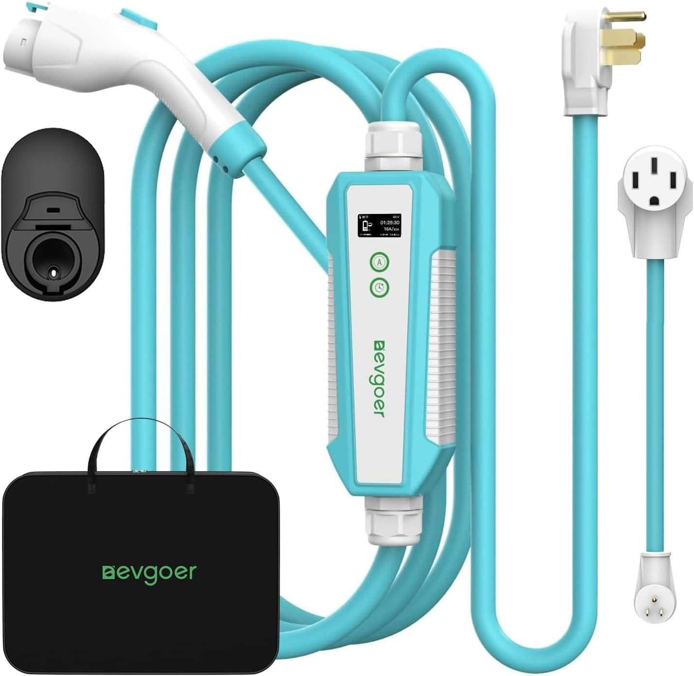 Level 2 EV Charger 40A 240V Portable Home Charging Station with 20 ft Cable – J1772 Compatible Wholesale Supply