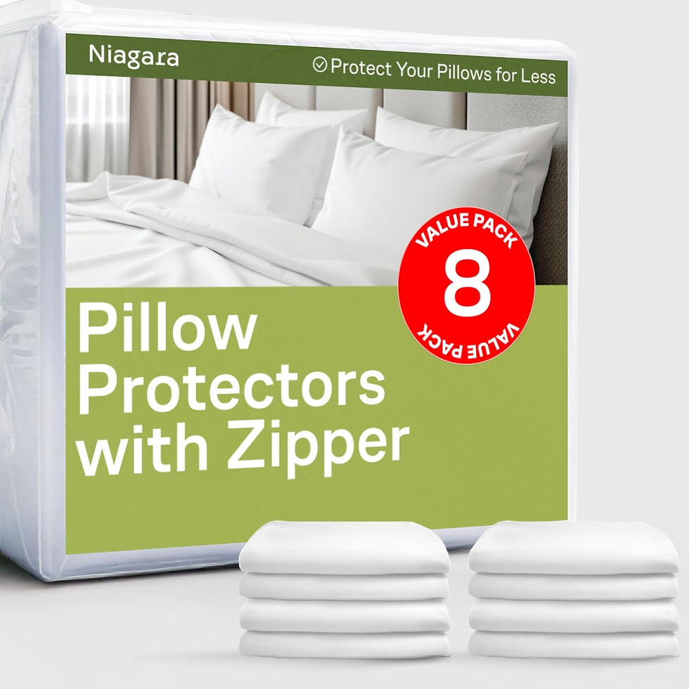 Niagara Sleep Solution ultra soft pillow protectors, standard size, set of 8, breathable microfiber, stain and dust proof, ma