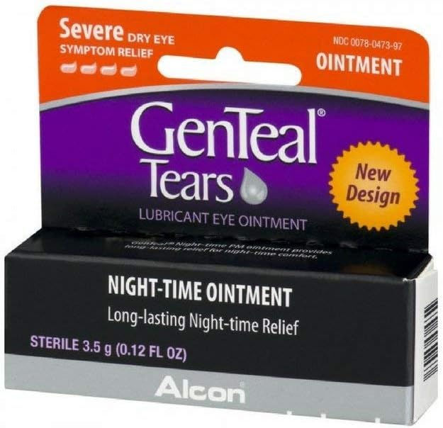 GenTeal Tears Lubricant Eye Ointment 0.12 fl oz Pack of 3 – Night-Time Dry Eye Relief Wholesale Case