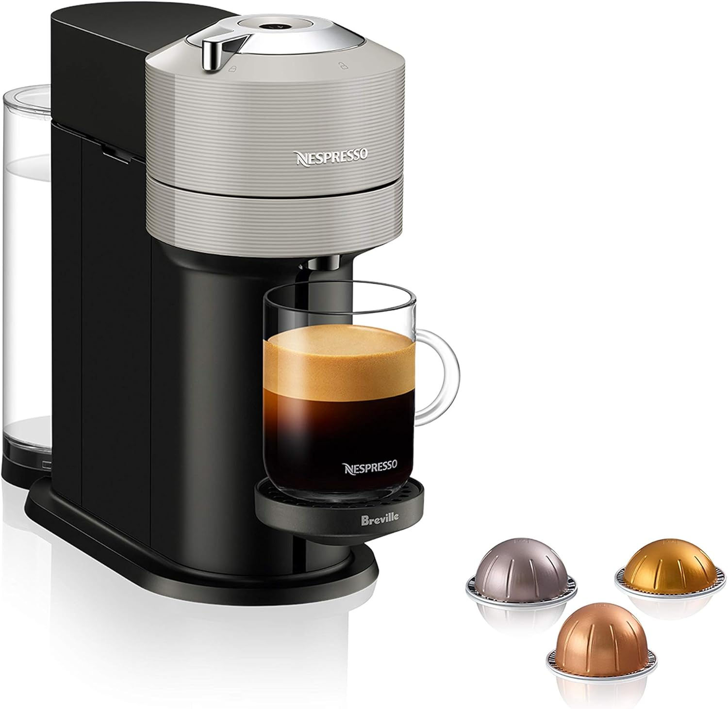 Wholesale Nespresso Vertuo Next Coffee and Espresso Maker by Breville – Programmable, with Aeroccino Milk Frother, Light Grey