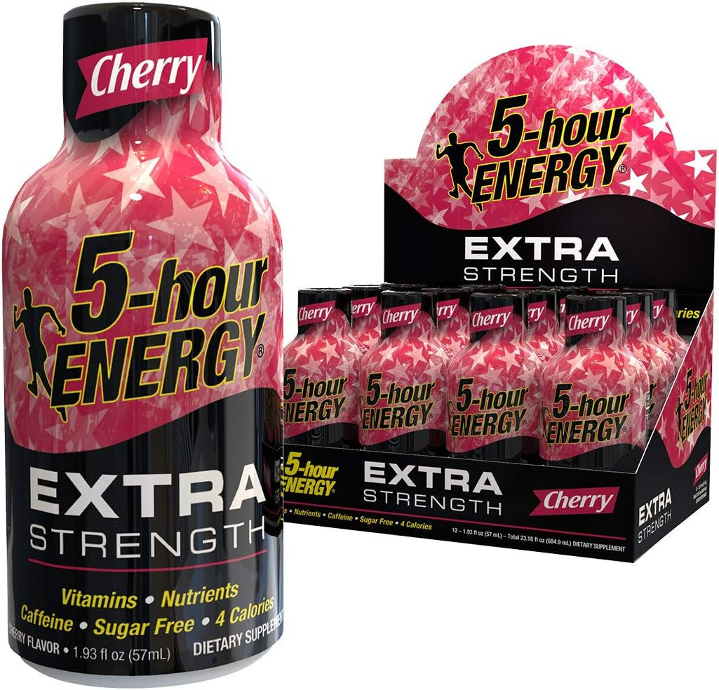 5-hour ENERGY Shot Extra Strength Cherry 1.93 oz 12 count pack wholesale bulk case