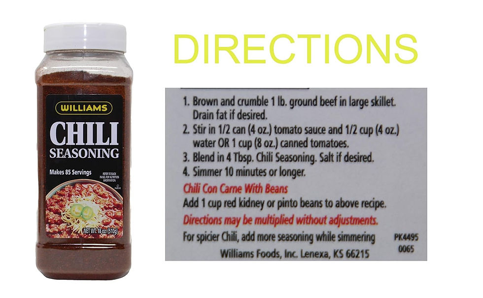 Thumbnail: Wholesale Williams Chili Seasoning Mix – 18 oz (2 Pack) Bulk Powder Seasoning for Retail & Resale