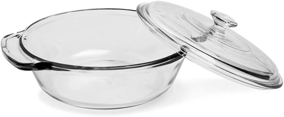 Anchor Hocking 2 Quart Glass Casserole Dish with Lid – Clear, Oven Safe, Wholesale Cookware