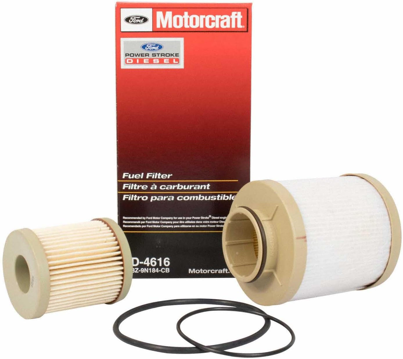 Motorcraft 6.0L Powerstroke Diesel Oil Fuel Filter FD-4616 – Metal Outer, Fits 2003-2007 Ford Trucks – Wholesale Pack