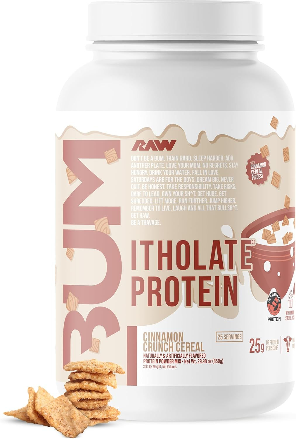 RAW Whey Protein Isolate Cinnamon Crunch – CBUM Itholate Grass-Fed Protein Powder for Wholesale Distributors