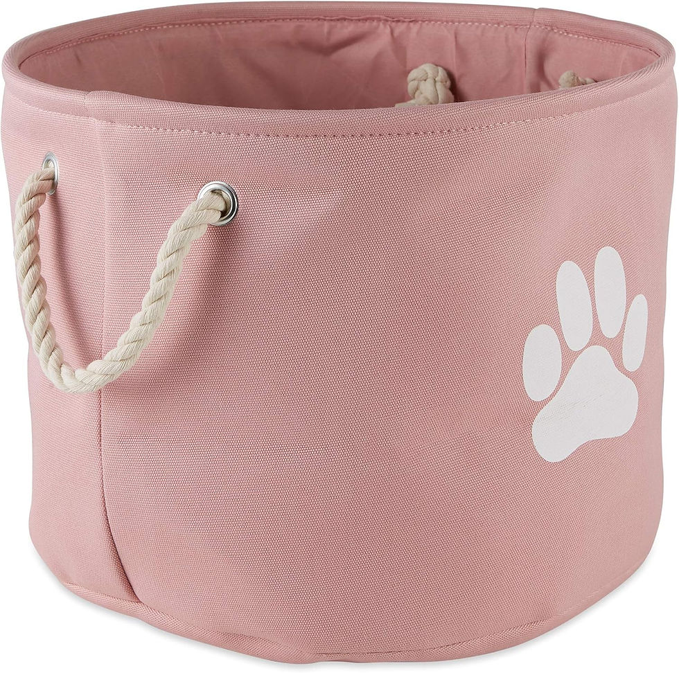 Bone Dry rose collapsible round cotton pet storage bin medium 15x12 wholesale bulk organizer