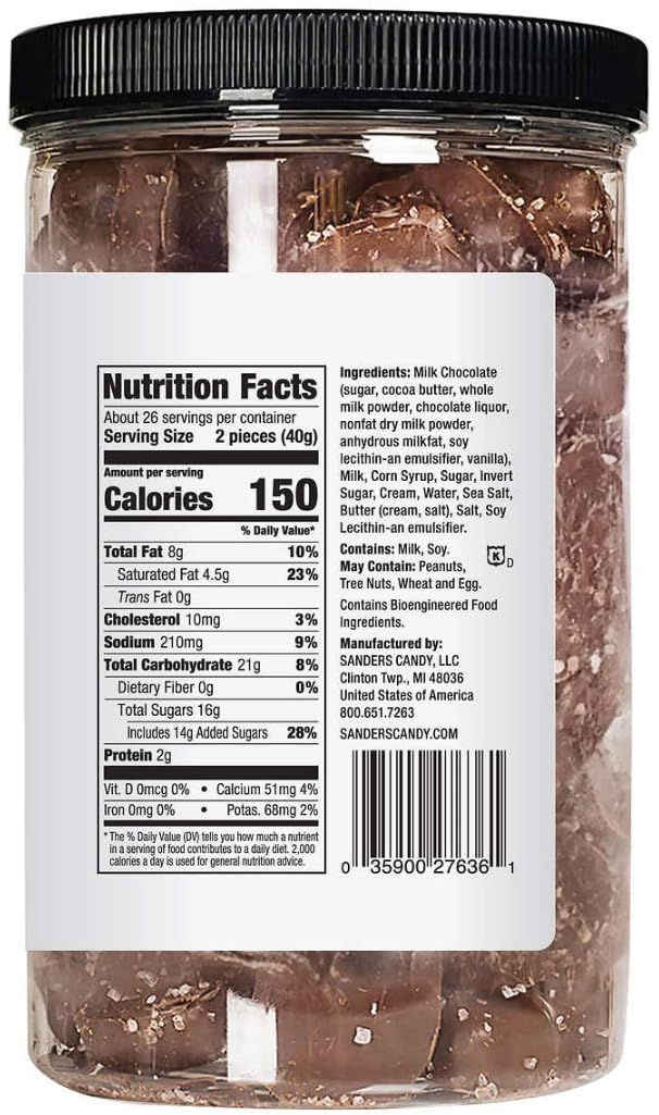 Thumbnail: Wholesale Sanders Milk Chocolate Sea Salt Caramels 36 oz (2 Pack) – Bulk Candy Supply for Retail & Resale