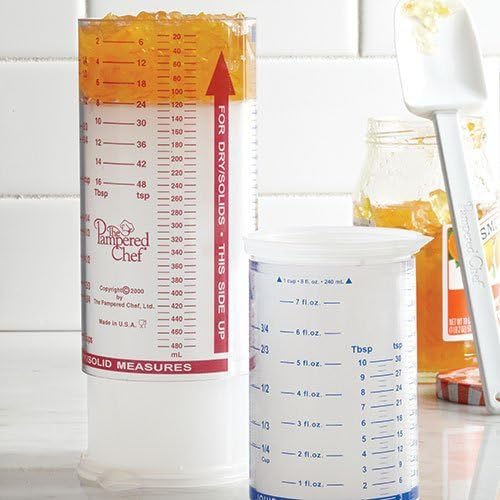 “Pampered Chef Measure-All Cup 2225 adjustable plunger style measuring cup, 2-cup capacity – wholesale bulk for kitchen resel