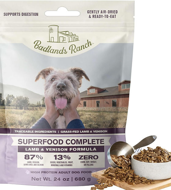 BADLANDS RANCH Superfood Complete Lamb & Venison–Air-Dried High