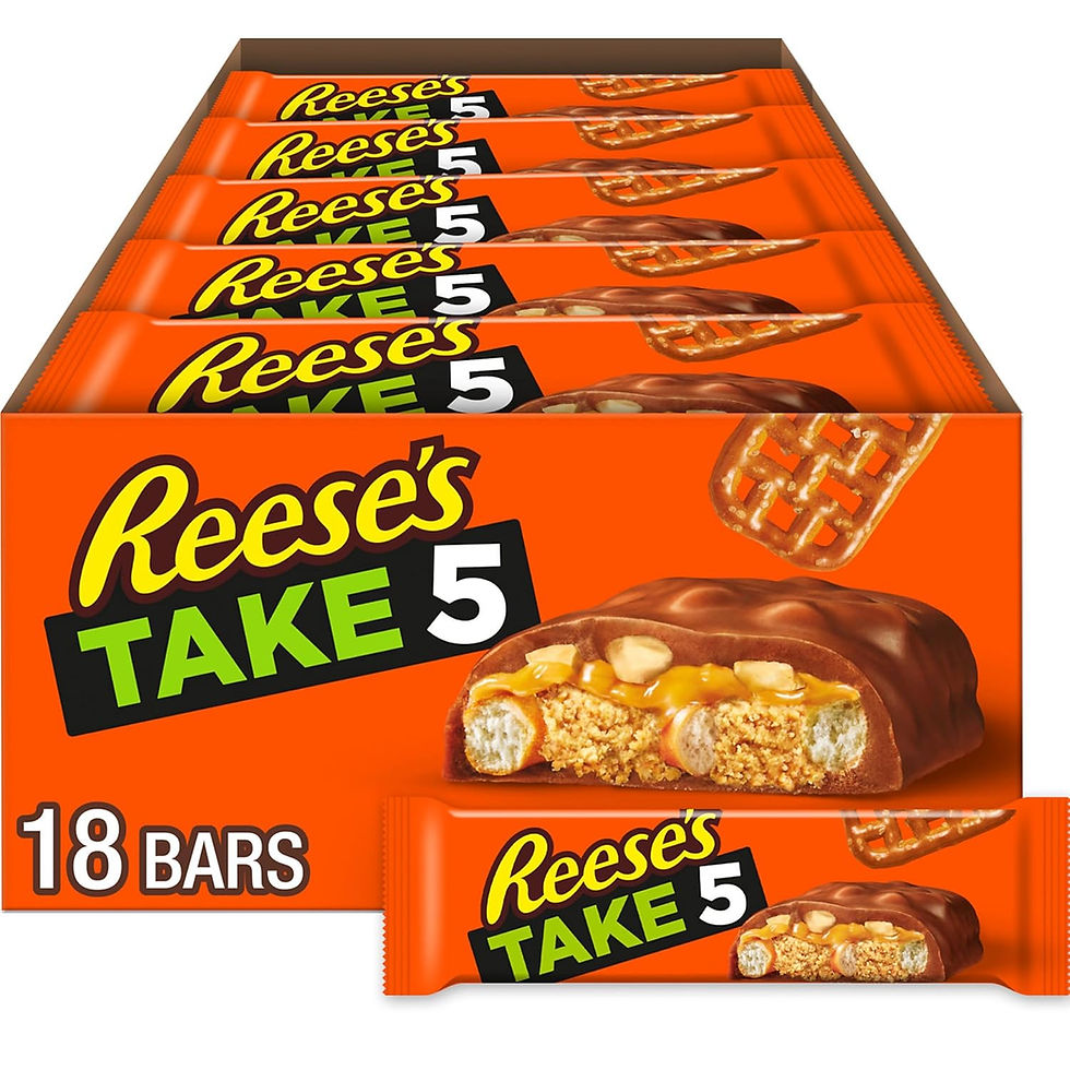 REESE'S TAKE 5 Pretzel, Peanut & Chocolate Candy Bars 1.5 oz, 18 Count – Bulk Wholesale Candy for Retailers & Resellers