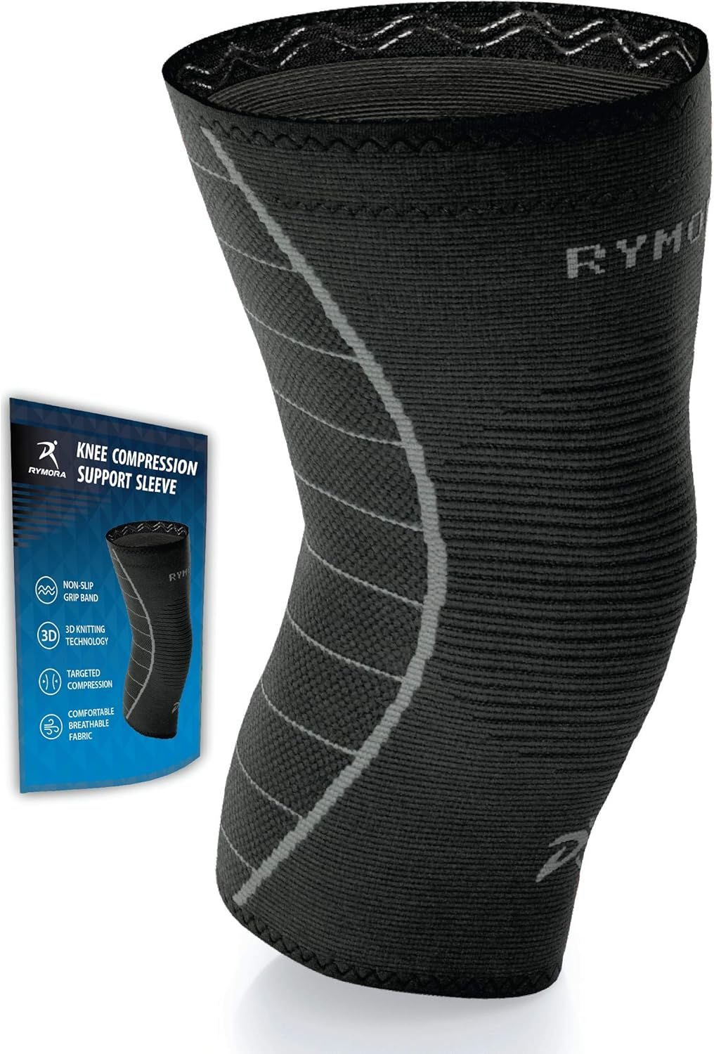 "Rymora Knee Support Brace Compression Sleeve XS – Joint Pain Relief, ACL/MCL Injury Support, Arthritis & Sports Protection f